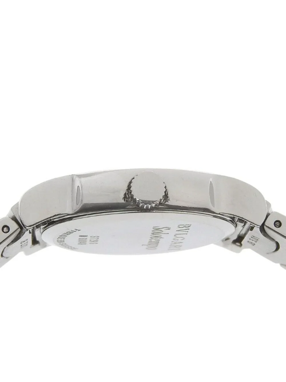 Bvlgari Solo Tempo Stainless Steel Quartz Analog Display Black Dial Watch